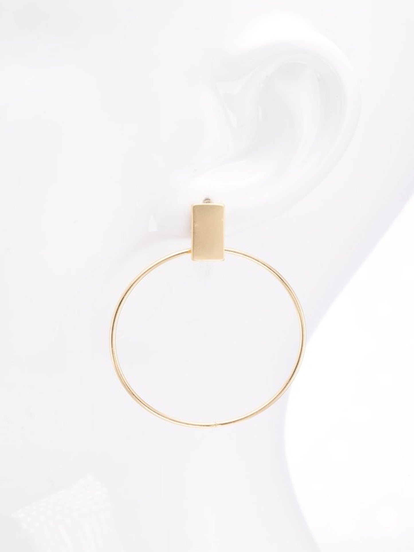 Classic Ring Earrings-Gold