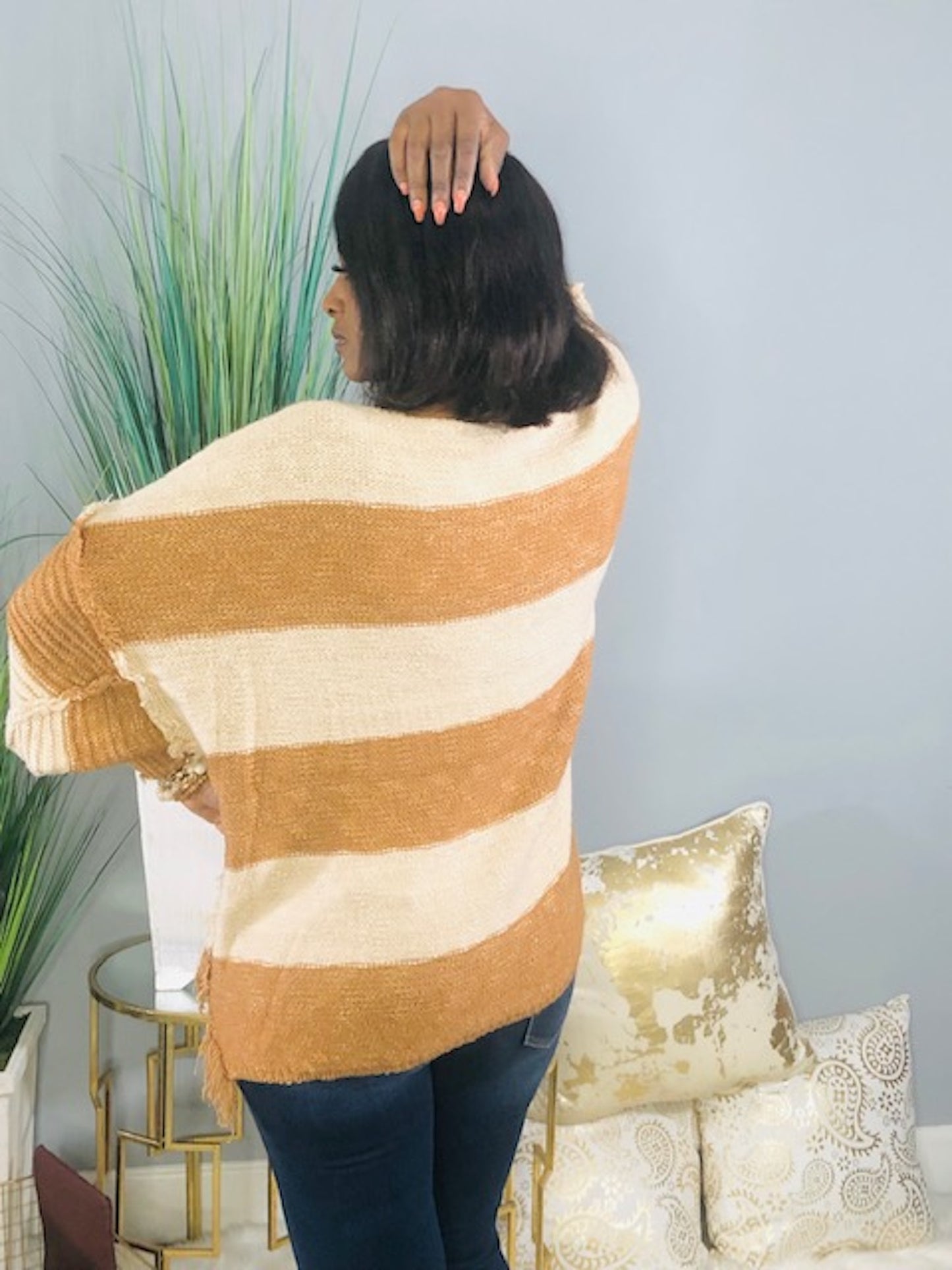 Oversized Henley Sweater