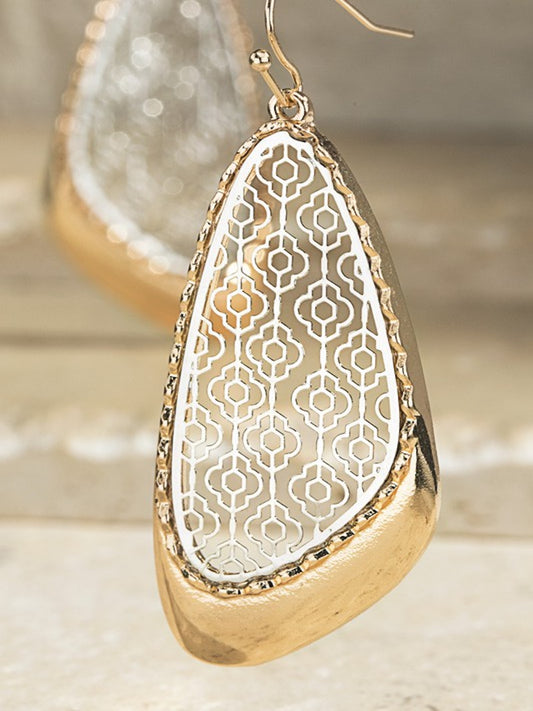 Filigree Marquise Earrings-Gold/Silver