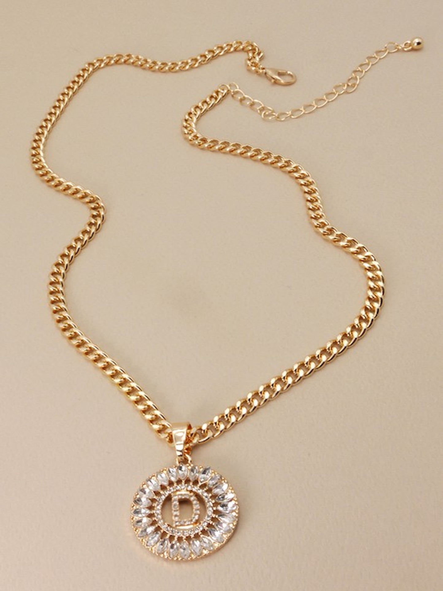 Luxurious Initial Necklace-D