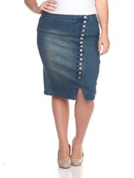 Curvy Denim Skirt
