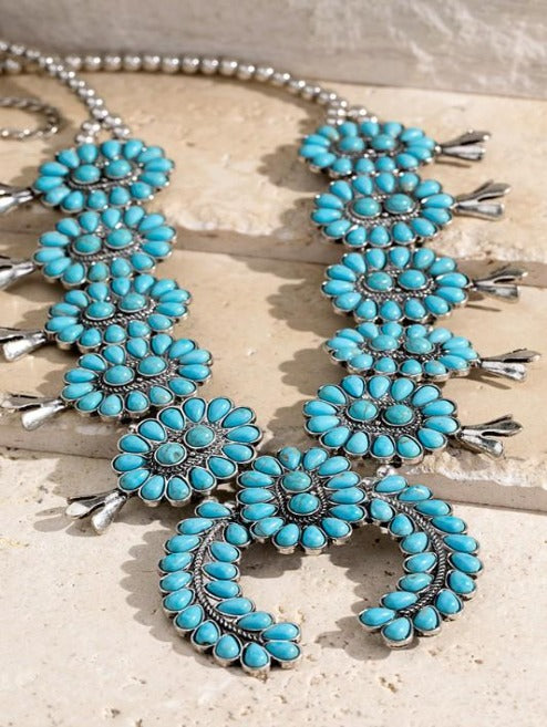 Squash Necklace-Turquoise